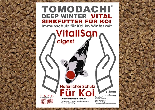 Koifutter Winterfutter Koi Tosai Sinkfutter antibakteriell Monoglyceride Koi Gesundheitsfutter für den Winter Energiefutter arktische Rohstoffe 3mm 2kg