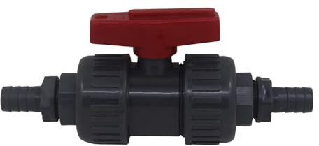 Valvula esfera agua grifo bola pvc conexion manguera 12 16 25 32 40 50mm valvula tuberia piscina llave de paso pvc agricola (Roscado 1 + OD25mm)