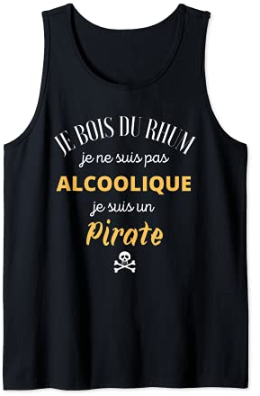 Homme Alcoolique humour-alcool rhum mojito-pirate humoristique Débardeur
