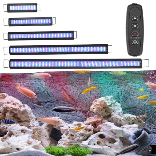 EINFEBEN Iluminación LED para acuarios, iluminación LED para acuarios RGB para plantas acuáticas de 75-95 cm y acuarios de agua dulce, regulable