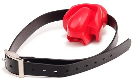 Kutocesy Ball Gag Silicone Soft Mouth Sex Balls with Adjustable Bondage Strap Ballgag for SM Adult Fetish Restraint Kit (Red)