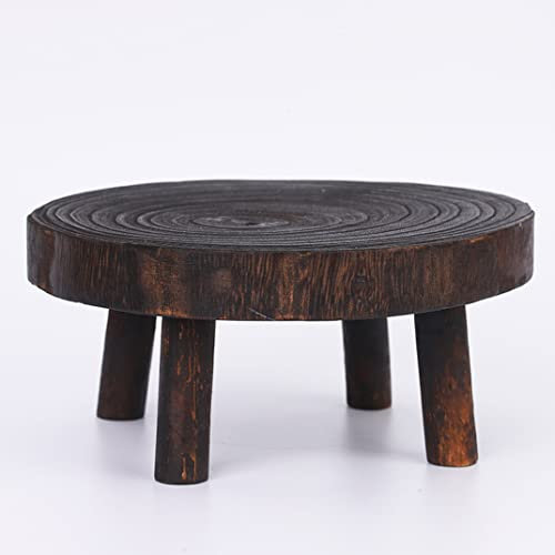 Obelunrp Stand de Plante en Bois, Mini-Colonne vertulaire de 20 x 9 cm, Stand de Plante de Ferme, Stand à l'intérieur, Support de Plante à Table, Petits tabourets en Bois pour Jardin, Patio, Maison