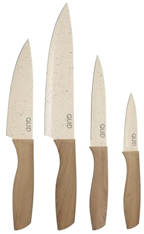 Quid Cocco Set 4 Cuchillos Cocina Acero Inoxidable 9-12,5-15-20cm Acero Inox No Apto Microondas