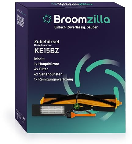 Broomzilla 12 Stück kompatibel für Ecovacs Deebot N8 N8+ N8 Pro N8 Pro+T9 T9+ T8+ T8 AIVI OZMO 950 920 Roboter Staubsauger Zubehör Ersatzteile Zubehörset