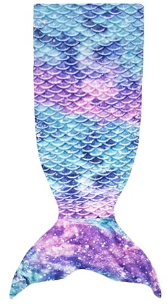 Catalonia Classy Toddlers Mermaid Tail Blanket, Super Soft Plush Flannel Sleeping Blanket for Girls Aged 4–6, Mermaid Gift, Fish Scale Pattern, Starry Sky, 114 x 41 cm