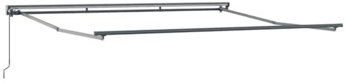 vidaXL Cadre de auvent Anthracite 4 × 3 m, Cadre de Store de Jardin et terrasse, Structure Moderne, Ombre Flexible pour Profiter du Soleil avec Style