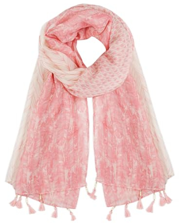 Andiker Sciarpa estiva da donna, foulard in seta per abito da sera, spiaggia sabbiosa, matrimonio, Rosa, taglia unica