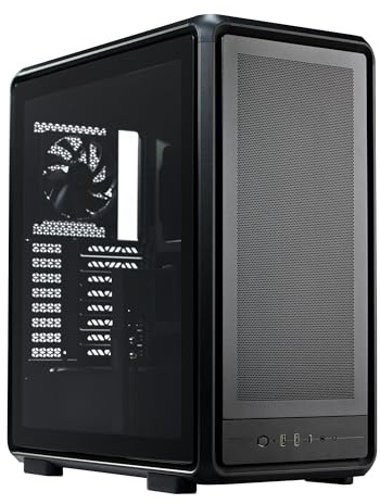 Cooler Master MasterFrame 500 Mesh Black Freeform 2.0 - Caja de Torre Media ATX al Aire Libre, Marco de Aluminio, Ventiladores duales de 200 mm, GPU MAX de 390 mm, AIO MAX de 360 mm, Tipo C, Vidrio
