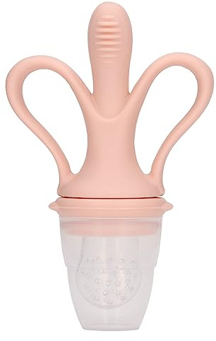 Goshyda Ciuccio per Alimenti per Frutta, Ciuccio per Dentizione in Silicone, Sicuro per Ridurre il Dolore per L'alimentazione di Alimenti per Bambini in Silicone PP (PINK)