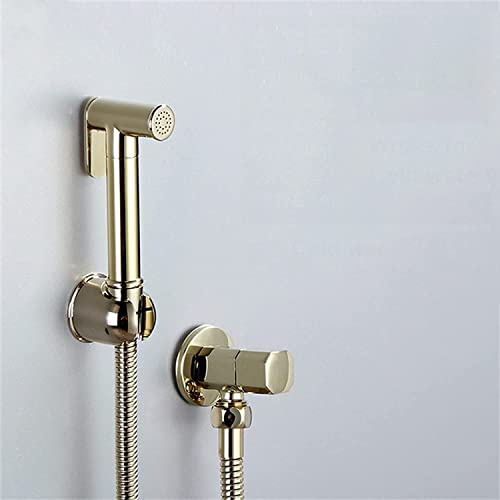 VERIDIANFLOW Spruzzatore for bidet portatile da parete, rubinetto singolo for bidet freddo, kit for doccia bidet Shattaf in ottone massiccio, valvola angolare