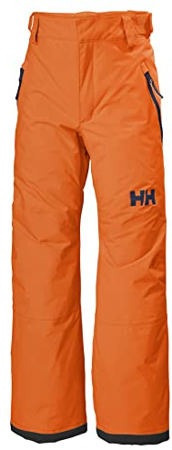 Helly Hansen Junior Legendary Pant - Waterproof Kids Snow Pants - Articulated Boys Ski Bottoms, Extendable Snow Gear for Kids - 278 Neon Orange - 16