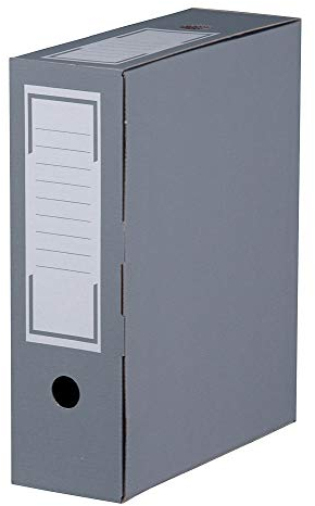karton-billiger 20x Archiv Ablagebox Ordnerbox Color 100mm - 4 vers. Farben (grau)