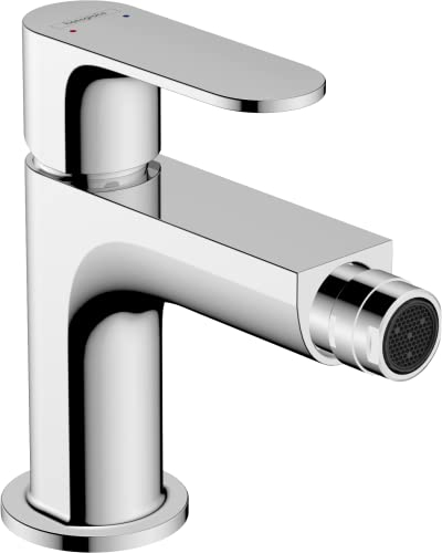 hansgrohe Einhebel-Bidetmischer Rebris S, Bidetarmatur mit Metall Zugstange, wassersparend, Chrom