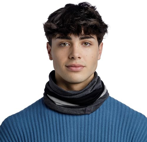 Buff®| Merino Move Multifunktionstuch Männlich Weiblich Erwachsene, Nahtlos, Eleganz, Warm, Ökologisch, Komfortabel, Mode, Modern, Urban, Temperaturregler, Einheitsgröße, Dunkelgrau