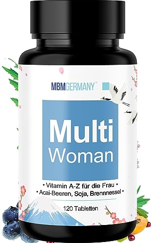 Multivitamin Hochdosiert A-Z für die Frau [ACAI BEEREN] Vitamine 26x mit Brennnessel Extrakt + Laborgeprüft in Deutschland