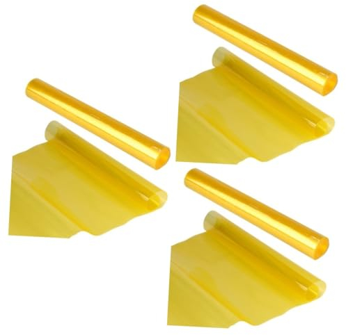 iplusmile 3stücke Auto Scheinwerfer Tönungsfolie Gelb Selbstklebende Folie Für Nebelscheinwerfer Rücklichter Blinker Wetterfest Und Einfach Anzubringen Hochwertiger Lichtschutz Für