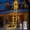 Euakee 3 Meter Luci Decorazioni Natale con Babbo Natale,Luci LED della corda della scala con 8 modalità, Funzione Timer e Memoria, Luci Natalizie per Finestra Esterno ed Interno (Caldo)
