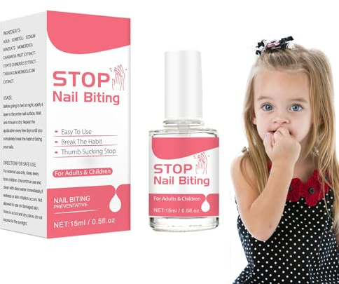 Stop Nägelkauen Nagellack - Daumenlutschen Stop Nails Polish - Anti nagelkauen,No Bite Nagellack für Erwachsene und Kinder,gegen fingernägel beißen - Schnelle und einfache Anwendung (1PCS, One Size)