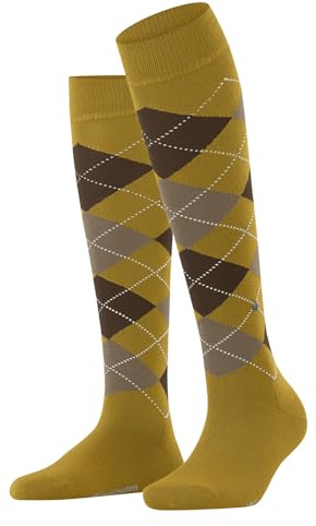 Burlington Marylebone W Kh laine fantaisie 1 paire, Chaussettes longues Femme, Jaune Curry 1590, 36-41
