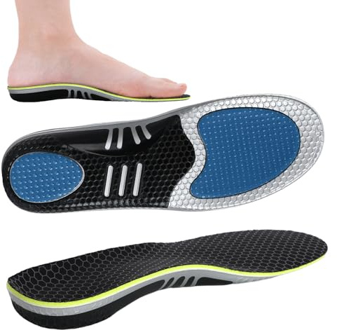 IETWATE Orthopädische Einlegesohlen Herren Damen, Stoßdämpfung Fersensporn Einlagen, Komfortable Polsterung Schuheinlagen Orthopädische, Plantarfasziitis Einlagen für Plattfüße (43-44)