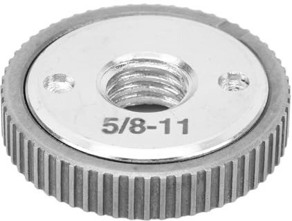 Angle Grinder Pressure Plate, 5/8-11 Thread Locking Nut Attachment, Silver Gear, Portable with Textured Base, Alloy Steel Material, for Blades, Wheels, Plates
