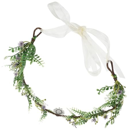 NULYLU Couronne De Fleurs Décorative Avec Ruban Tiare Élégante Pour Mariage Et Événements Accessoire De Cheveux Pour Femmes Couronne De Mariée Fabrication Artisanale
