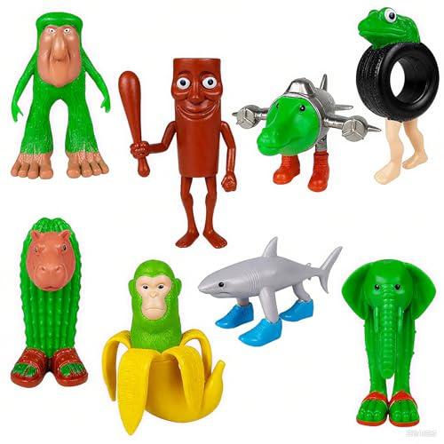 Italienska Brainrot-figurer, Tralero Tralala & Bombardino Crocodilo, Brainrot Action Figures med cappuccino Assassino, skrivbordsdekoration för samlare och presenter för barn