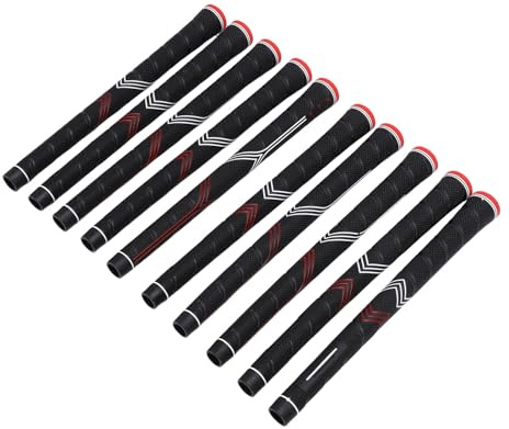 Drfeify Impugnature per Mazze da Golf, Impugnature di Ricambio in Gomma Antiscivolo da 10 Confezioni per Uomo e Donna, Compatibili con Driver, Ferri e Putter (Grande)