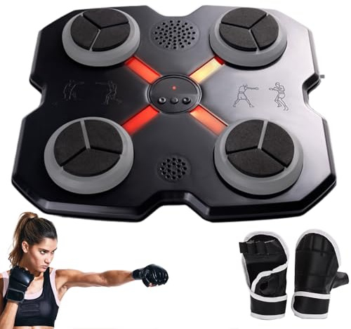 Générique Machine de Boxe Musicale - Équipement d'exercice avec Gants | Appareil De Boxe Murale - pour Garçons et Filles Gym à Domicile Intérieur Fête d'anniversaire Fête