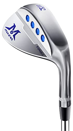 MAZEL Golf Wedges 48 50 52 54 56 58 60 Degree Golf Sand Wedge for Men Right Hand, Stainless Steel Shaft and CNC Milled Face Helps Keep Swing Consistency and Accuracy (Silver, 54, Degrees, Right)