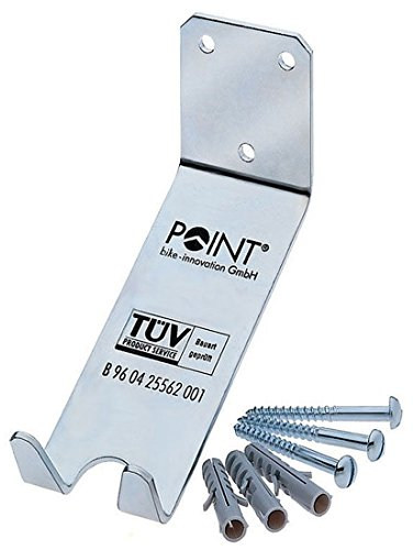 Point 1x Fahrradhalter zur Wandmontage zum Einhängen von Fahrrädern am Pedal incl. Befestigungsmaterial