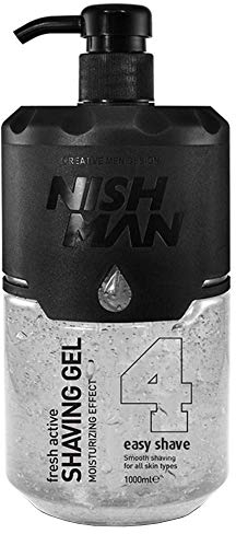 NISHMAN Gel da Barba 04 - Easy Shave 1000ml - Per una Rasatura Morbida, Idratante e Nutriente - Protezione Perfetta per una Pelle Liscia - Profumo Fresco e Duraturo - Cura Uomo