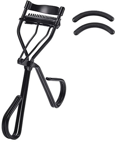 Uranian Bellezza bigodino ciglia pettine bigodino con 2 pastiglie di ricarica in silicone Premium ciglia bigodino occhio strumento di trucco per donne e ragazze (nero)