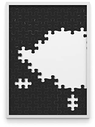 WIETRE Cornice per Puzzle 36 x 49 cm Adatta per Ravensburger 100 200 300 500 Cornice in Alluminio Bianca