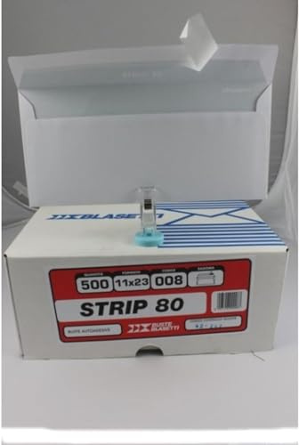 BUSTE LETTERA BLASETTI MIS. 11X23 AUTOADESIVE SCATOLA DA 500 PZ. - confezione da 5 scatole 2500 buste