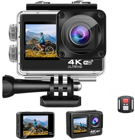 Actionkamera, S60 Actionkamera Actionkamera Ultra HD Undervattenskamera 4K 60fps 1080P 120fps 2 tum 170D Undervattensvattentät hjälm Videoinspelning Sportkamera,Utomhus, Sport, Video(With 128G sd car