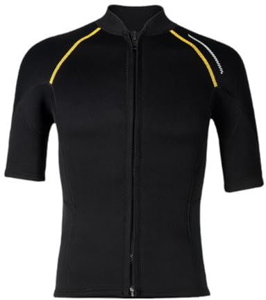 Amagogo Wetsuit Top Men Swimming Suit Scuba Diving Suit Short Sleeve 1.5mm Neoprene Wetsuit Swimsuit Swimming Tops for Men for Water Sports Snorkeling, XXL