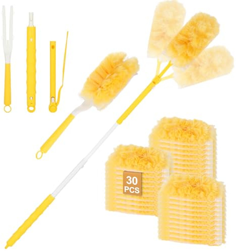 Freyeeti 30 Pezzi Piumini Cattura Polvere Compatibile con Swiffer Duster
