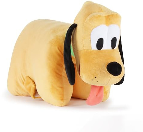 Jay Franco Pluto de Mickey y Sus Amigos Disney - Cojín de Peluche Suave y Multifuncional abrazable, Ideal para la habitación de los niños, Viajes y pijamadas