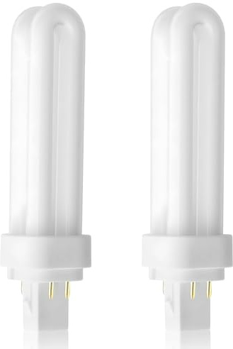 QESSUVNC Lot de 2 ampoules à 4 broches G24Q-1 18 W, ampoules à économie d'énergie PLC Blanc naturel 4000 K, 220/240 V 4 broches pour salle de bain, couloir, cuisine, utilisation en intérieur
