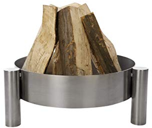 KTC Tec Brasero de acero inoxidable para terraza, hoguera, barbacoa, hoguera, suelo cóncavo, jardín, terraza, 70 cm