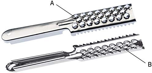 Jaxon Fisch-Entschupper - Edelstahlblade, Edelstahl, Silber - Kompakt - BLADED_FOOD_PEELER - Peeler - Küchenhobel