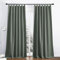 PONY DANCE Blickdichte Vorhänge mit Schlaufen Thermovorhang Blackout Curtain Verdunklungsgardine Kinderzimmer Schlaufengardinen Wohnzimmer, 2er Set H 245 x B 140 cm, Graugrün