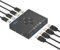 USB 3.0 Switch 4 Computers Sharing 4 USB Peripheral Devices Switcher for PC Laptop Mouse Keyboard Scanner Printer with 3.5mm Audio Output