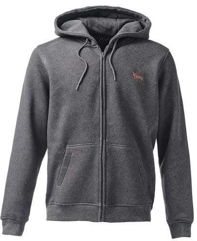 Baddery Veste de Promenade pour Chiens pour Hommes et Femmes : „Teckel“ | Sweat à capuche zippé et veste polaire pour propriétaires de chiens, amoureux des chiens et chasseurs