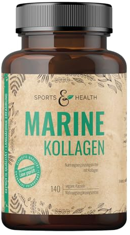 Marine Kollagen – 140 Marin Kollagen Kapseln Hochdosiert – 2400mg Collagen Kapseln Hochdosiert – Reines Marine Collagen ohne unnötige Zusatzstoffe – Collagen Marine Collagen Hochdosiert