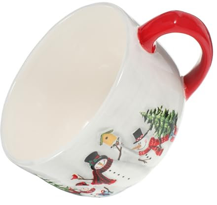 IMIKEYA Tasse De Petit Déjeuner En Céramique Gobelet Tasses à Expresso En Porcelaine De Petit Déjeuner De Noël à Eau Décorative s à Café Feu De Camp De Soupe De Noël