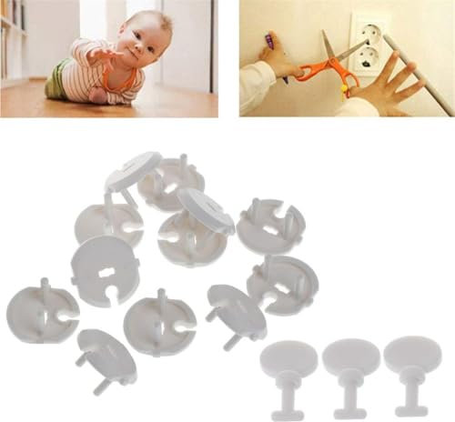 Set Bébé Enfant de 12 Pièces Prise 3 Pièces pour Clé ABS Prise Standard Française Cache Protection et pour Clé (1 Ensemble)