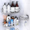 PKBD 3 Stück Duschablage Ohne Bohren Edelstahl, Badezimmer Organizer, Bathroom Organizer, Badezimmer Regal Zubehör, Seifen Zahnbürstenhalter Set, Bad Regal,Duschhalterung,Duschkorb Ohne Bohren,Silber