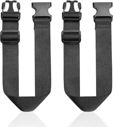 FNSIGHD 2 Piece Chest Strap with Black Adjustable Buckles - 3.8cm Width Extender for Backpack and Bum Bag